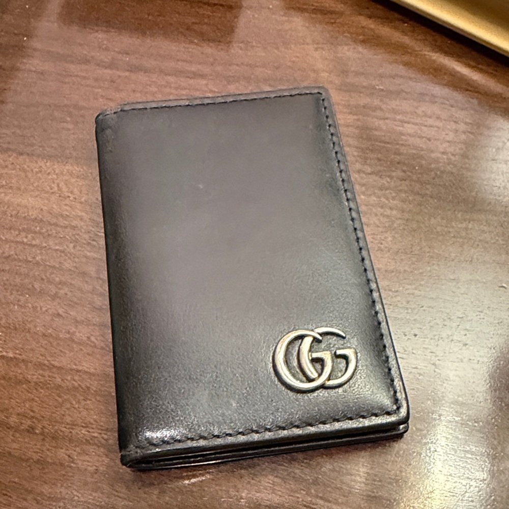 Gucci Black Leather Card Holder